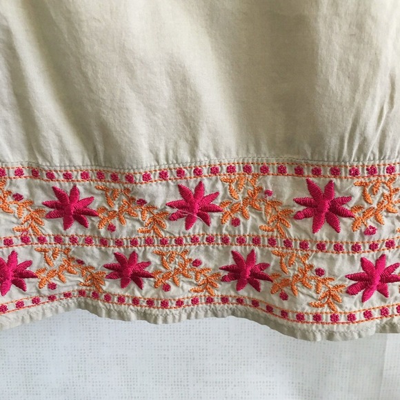 Calypso for Target Womens Dress Sz S Floral Embroidered Toupe/Pink Sheath A-Line - Picture 5 of 10